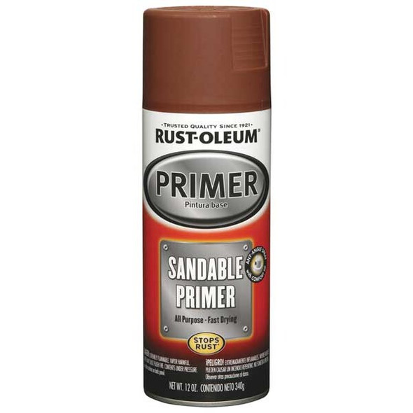 Rust-Oleum Automotive Sandable Primer Spray, Red, 12 Oz 249419