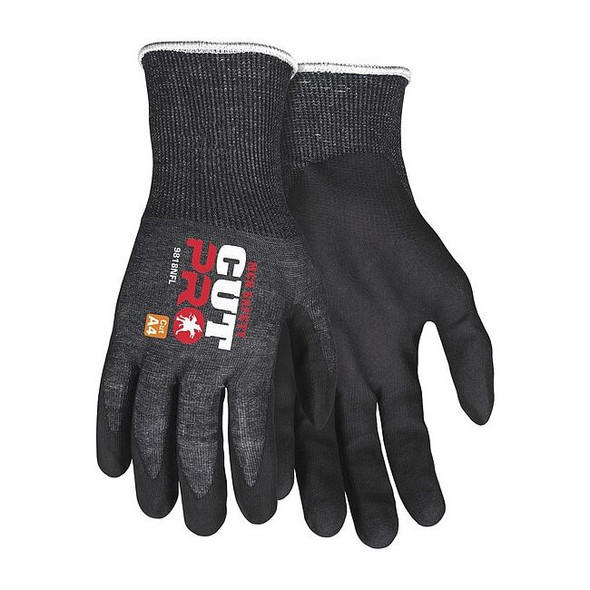 Cut-Resistant Gloves, Cut Level A4 ,Dipped ,Foam Nitrile ,Sandy ,M 12 PK