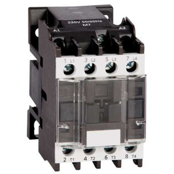 IEC Magnetic Contactor, No Auxiliary Contacts, 24V AC, 4 P, Non-Reversing