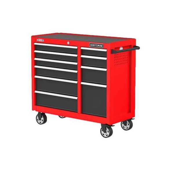 S2000 Tool Cabinet, 10 Drawer, Red, Steel, 41 in W x 18 in D x 37-1/2 in H