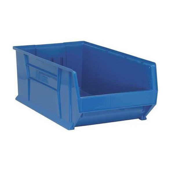 Storage Bin, Polypropylene/Polyethylene, Blue, 12 in H, 18 1/4 in W, 29 7/8 in L