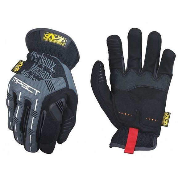 M-Pact(R) Mechanics Impact Gloves, Armortex(R) Palm, TrekDry Back, 9, Black/Gray