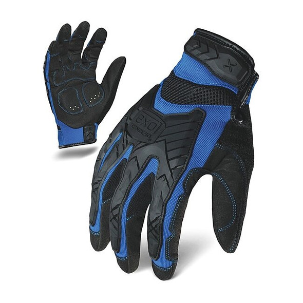 Impact Mechanics Glove,Blue/Black,XL,PR