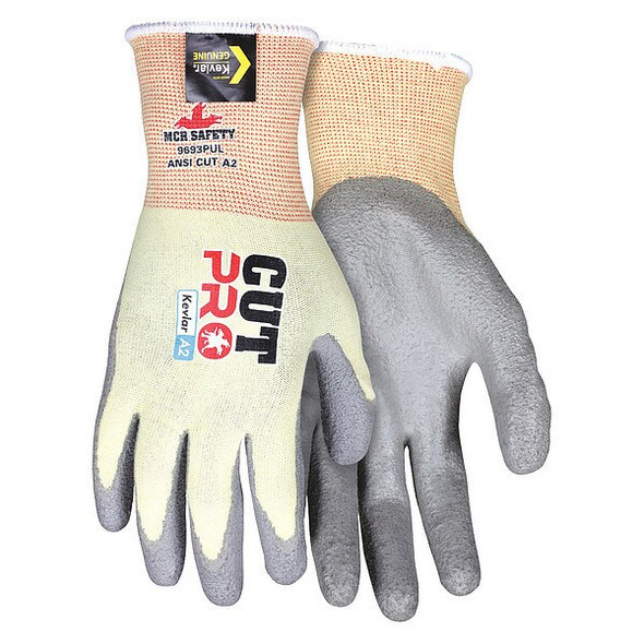 Cut-Resistant Gloves, Cut Level A2 ,Dipped ,Polyurethane ,Smooth ,M 12 PK