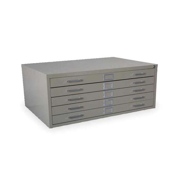 Manufacturer Varies Cabinet,Flat File,5 Drawer,Putty 2CLA7