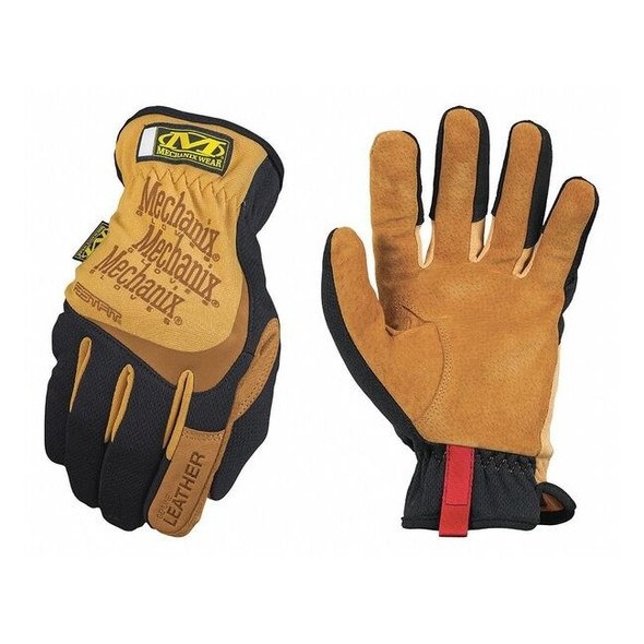 LFF-75 Mechanics Gloves, Leather Palm, TrekDry Back, 12, Brown