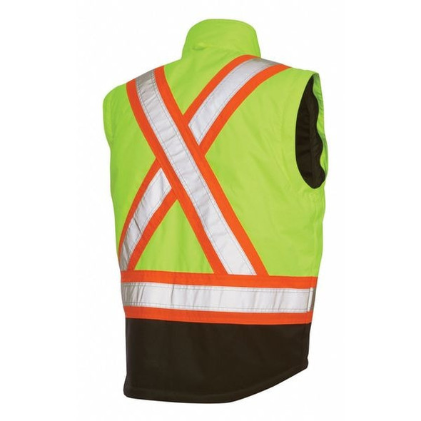 Tough Duck Hi-Vis Parka,5-in-1,Fluorescent Grn,M S42611