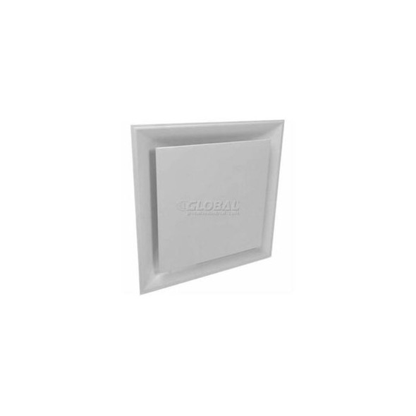 American Louver Stratus Plaque Diffuser With 8"" Neck White STR-PQ-8W