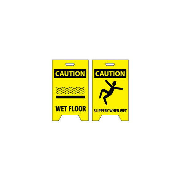 Floor Sign - Caution Wet Floor Caution Slippery When Wet