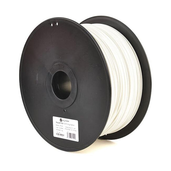 Polymaker Filament,PLA Material,2.85mm dia.,White RM-PL0144