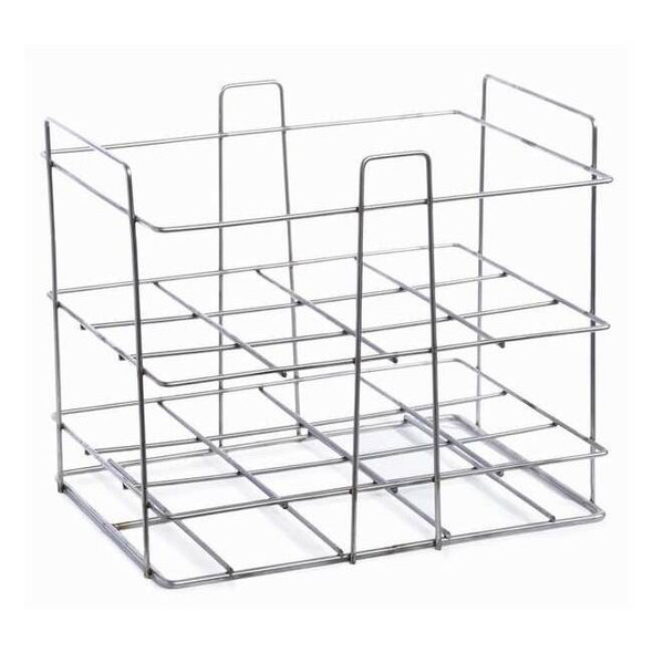 Bottle Rack, 11.13 in D, 14 7/8 in W, Silver