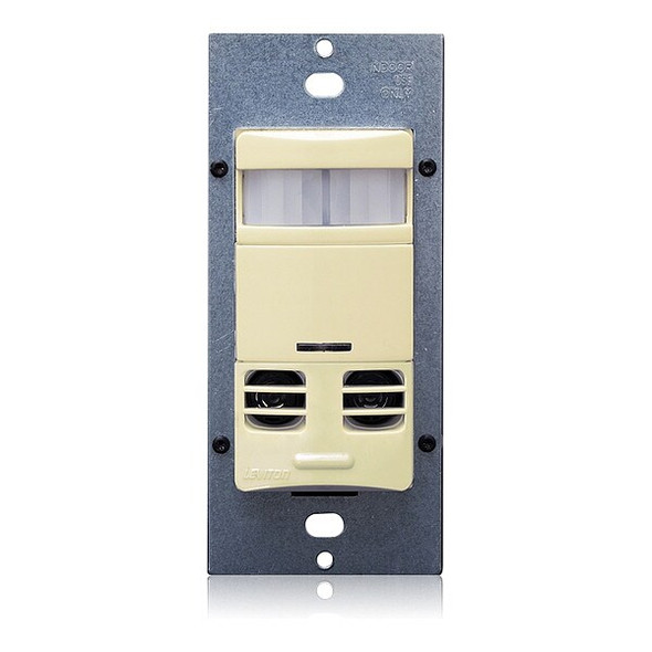 Leviton Occ Snsr,PIR/Usonic,120-277V AC,Ivory OSSMT-GDI