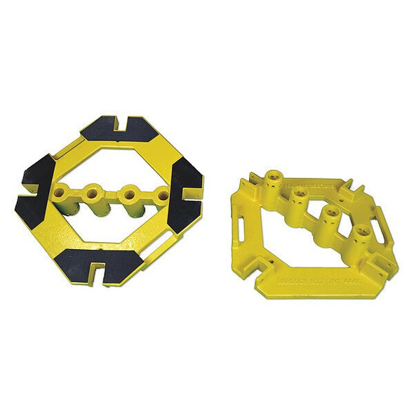 Garlock Safety Systems Guardrail Base,Yellow 407723