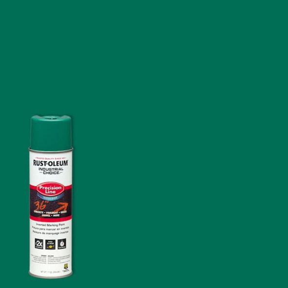 Inverted Marking Paint, 17 oz., Safety Green, Water -Based  1834838