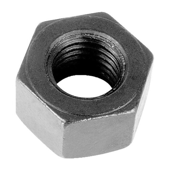 Heavy Hex Nut, 1/2"-13, Alloy Steel, Grade 2, Black Oxide, 31/64 in Ht, 10 PK