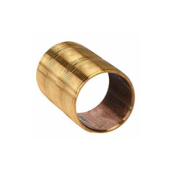 1/8" MBSPT x MNPT x 3/4" TBE Red Brass Pipe Nipple Sch 40