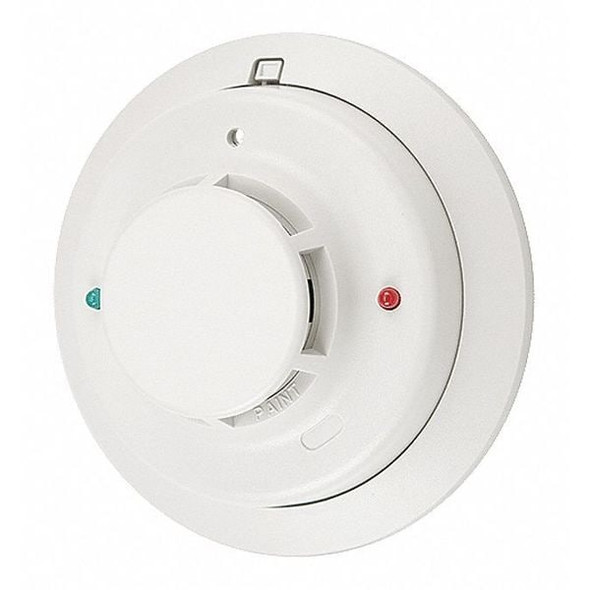 System Sensor Smoke Alarm, 12/24V, Hardwired, Photoelectric, 4-Wire, Includes Mounting Base 4W-B