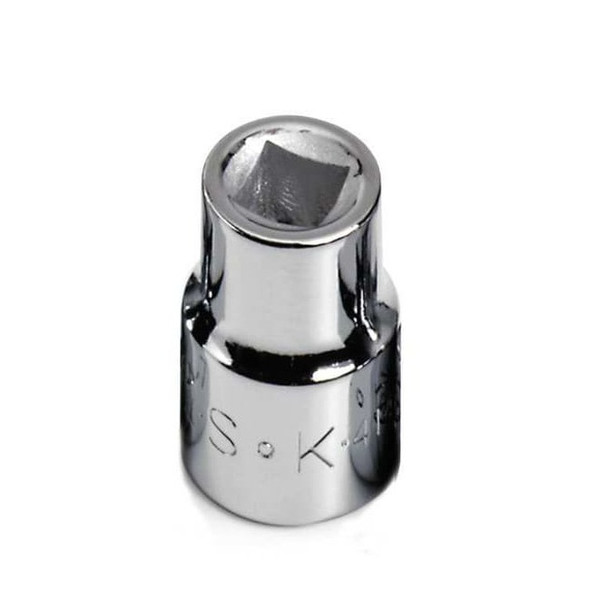 3/8" Drive, 4 pt SAE, Socket, 4 Points,  Steel, Chrome, 9/32 in
