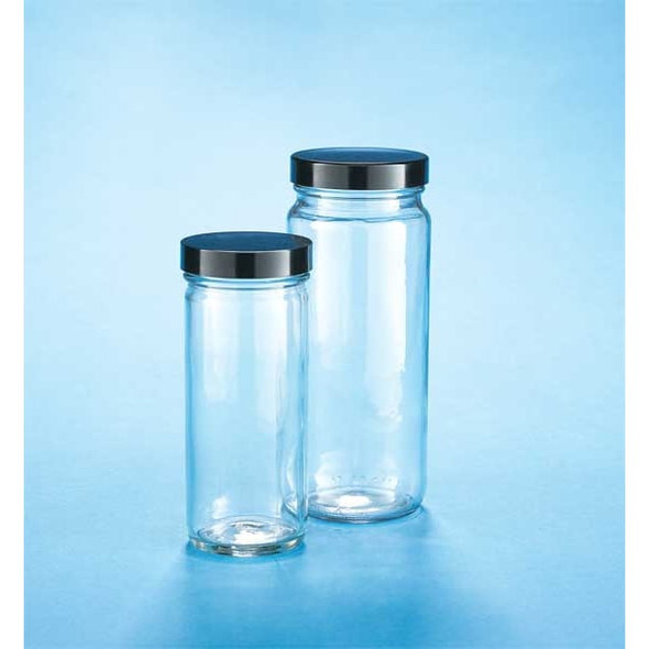 Kimble Chase Glass Straight Jar,16 Oz,Vinyl,PK12 5511670C-81