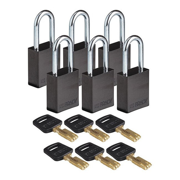 Brady ALU-BLK-38ST-KD6PK