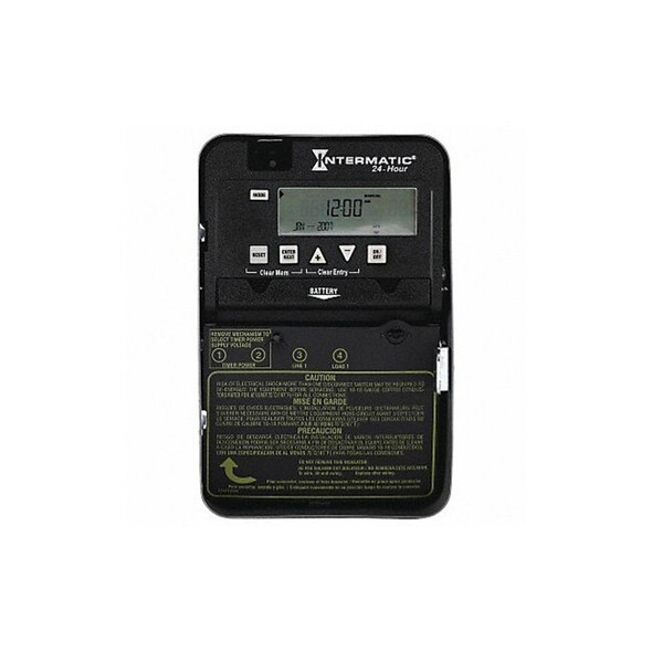 Intermatic Electronic Timer, Gray, Metal ET1105C