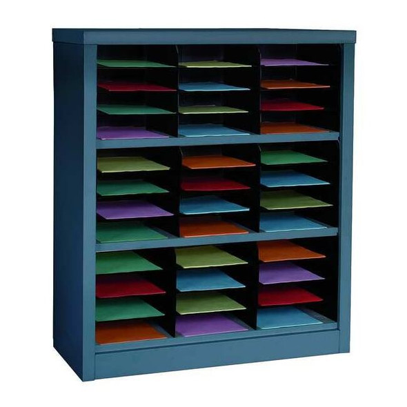 Manufacturer Varies Horizontal Literature Organizer 36 Compartments, Gray 5CRY3