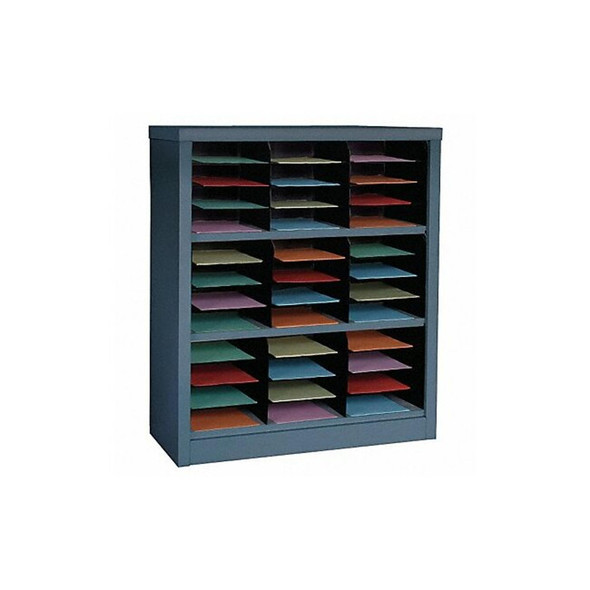 Manufacturer Varies Horizontal Literature Organizer 36 Compartments, Gray 5CRY3
