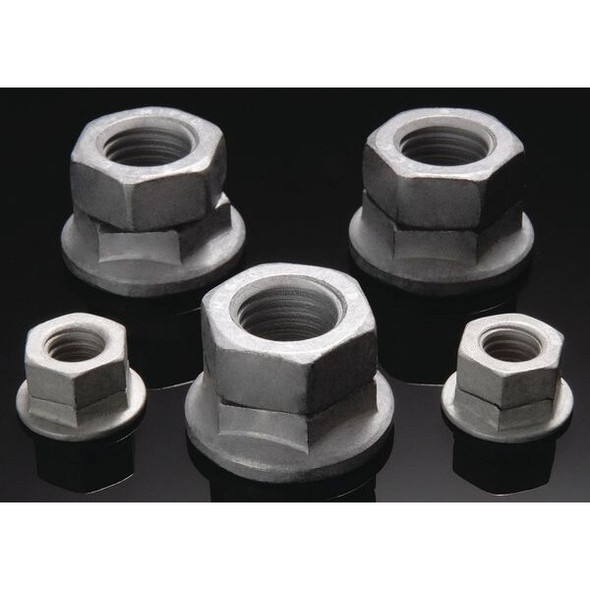 2-Piece Wedge Lock Nut, M10-1.50, Steel, Class 10, Zinc Plated, 11 mm Ht, 50 PK