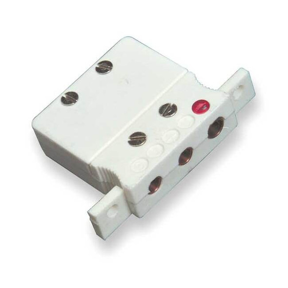 Tempco Panel Jack,Cu,White,Standard 3 Pin TCA-102-154