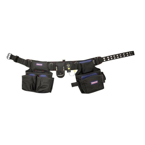 Westward Tool Belt, Tool Belt, Black, Polypropylene, 18 Pockets 5MZP5