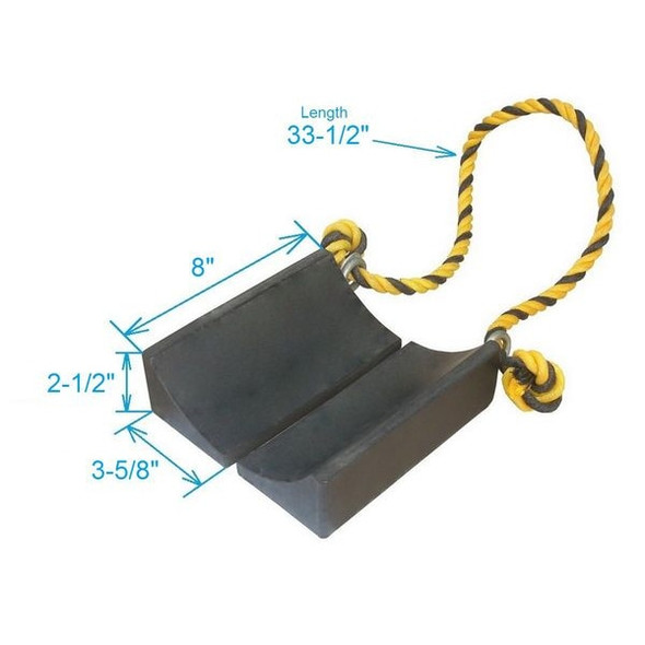 Manufacturer Varies Molded Rubber with Steel Grab Wheel Chock in Black 22XW86
