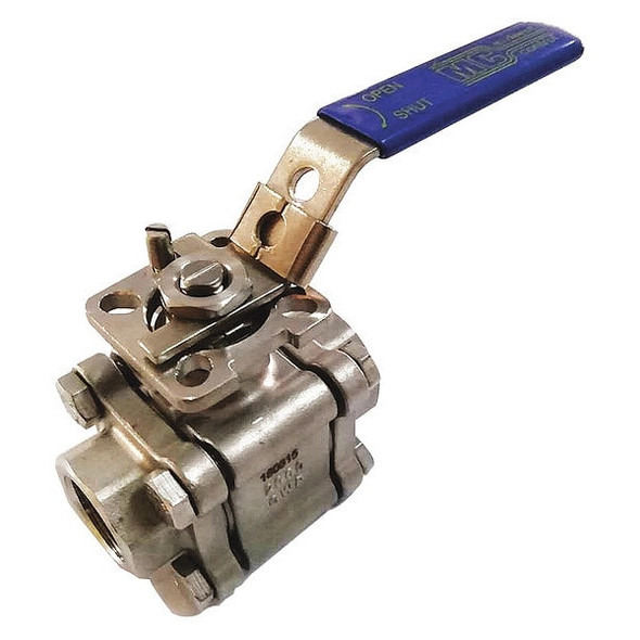 Manufacturer Varies 3/4" FNPT Stainless Steel Ball Valve Inline G-S3P2K-75