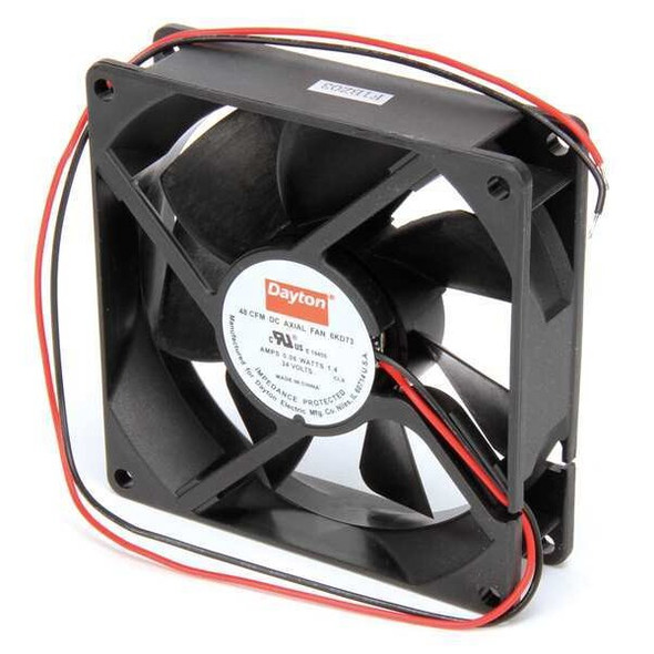 Dayton Axial Fan, Square, 24V DC, - Phase, PBT Plastic, 3 5/8 in W. 6KD73