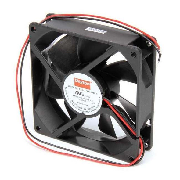 Dayton Axial Fan, Square, 24V DC, - Phase, PBT Plastic, 3 5/8 in W. 6KD73