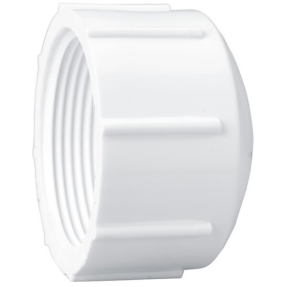 Westlake Pipe & Fittings Cap, 1/2 in, Schedule 40, FNPT, PVC 448005BC