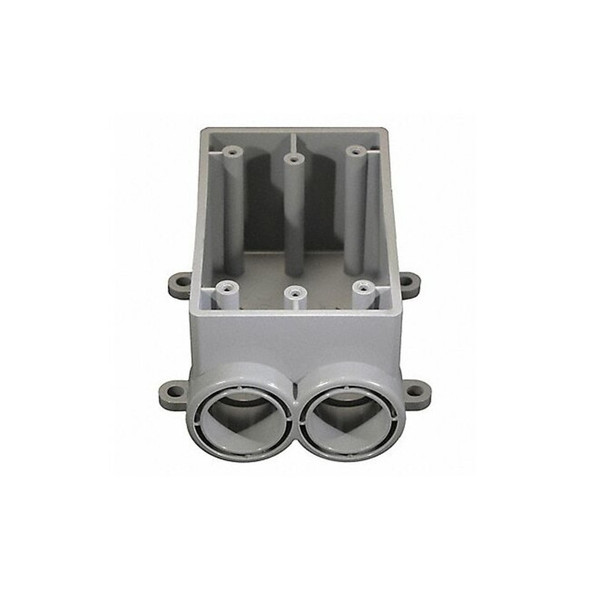 Cantex Weatherproof Box,2Inlet,1 in Hub,PVC 5133543