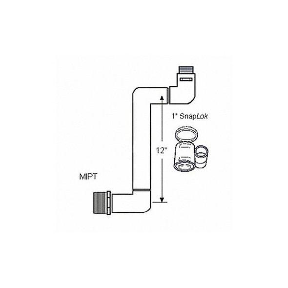 Westlake Pipe & Fittings Swing Joint, 1 in, Schedule 40, White G13S212