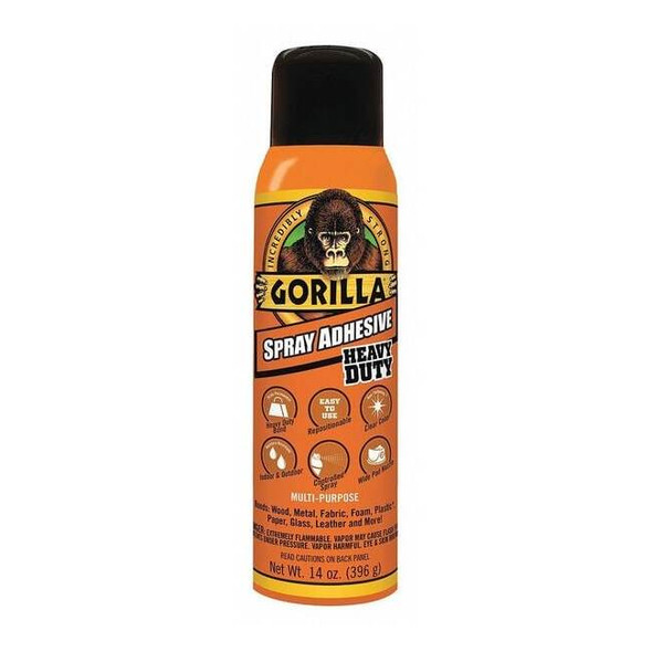 Gorilla Glue Spray Adhesive, 14 fl oz, Aersol Can, Clear 6301502