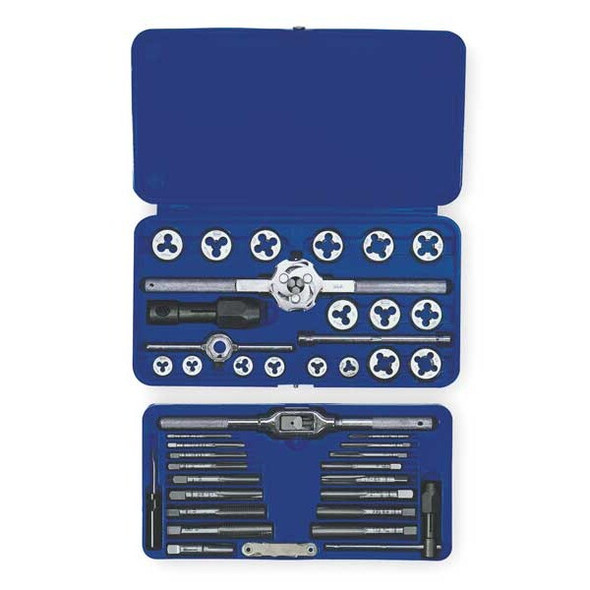 Irwin Tap/Die Set,41pc,NC,NF,NPT 24606