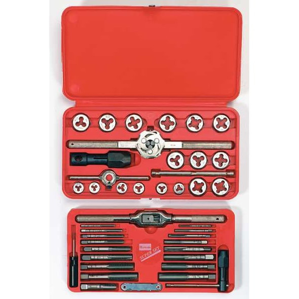 Irwin Tap/Die Set,41pc,NC,NF,NPT 24606