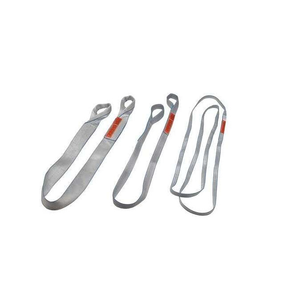 Lift-All Web Sling, Type 3, 12 ft L, 4 in W, Polyester, Silver EE1804TFX12