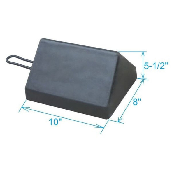 Manufacturer Varies Wheel Chock,Molded Rbr w-Stl Grab,Black 22XW79