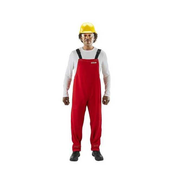 66-662 Alphatec Breathable Red Poly Bibbed Overall, Polyester, 31 in Inseam, Red