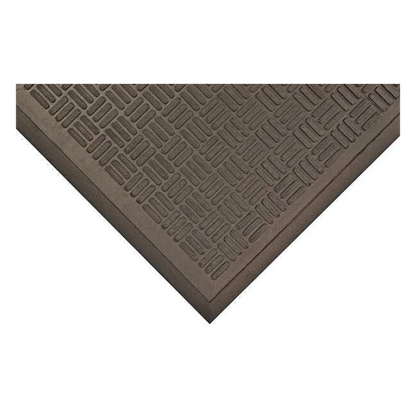 Notrax Entrance Mat, Rubber, 5/32 in Thick, Black, 4 ft W x 6 ft L 340S0046BL