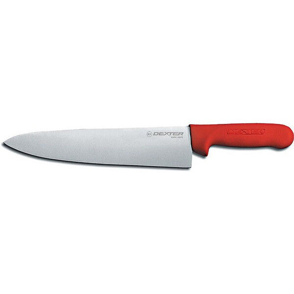 Dexter Russell Chef Knife,10" L,SS Blade,Red 12433R Dexter Russell Chef Knife,10" L,SS Blade,Red 12433R