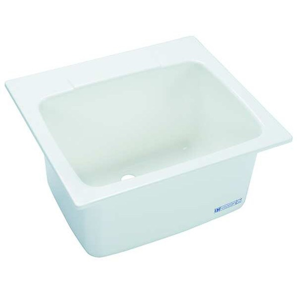 Mustee Utility Sink,25"x22"x13.75",White 10