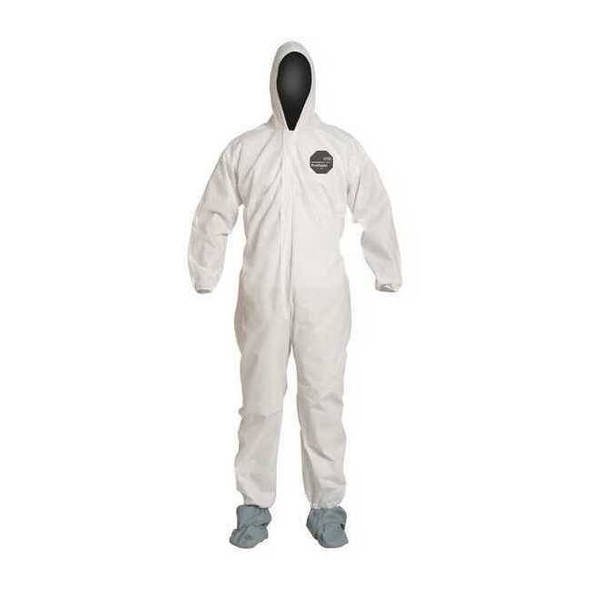 10 Standard Fit Hood. Elastic Wrists. Elastic Waist. White. 2X