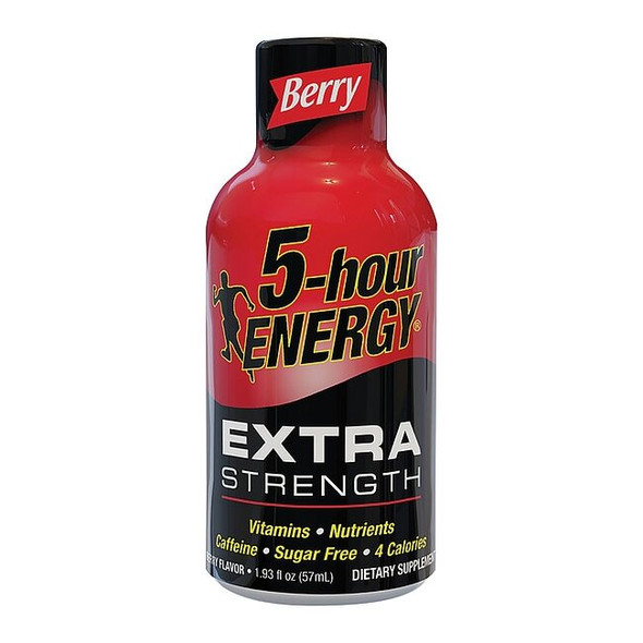 5 Hour Energy Energy Shot,Extr Strngth,Brry,1.93oz,PK4 701243
