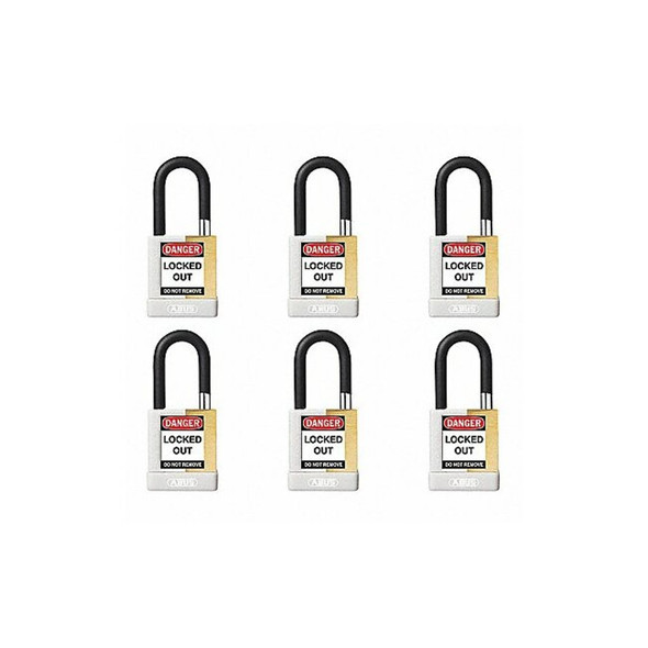 Abus Keyed Padlock,3/4"W x1-1/2"H Shackle,PK6 20080