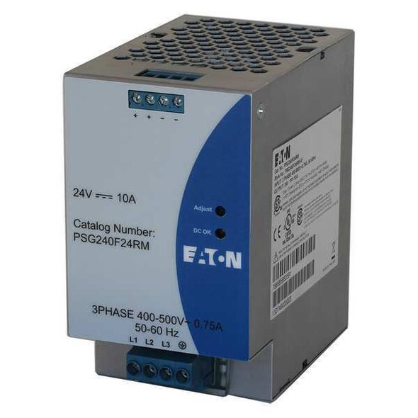 Eaton DC Power Supply,24VDC,10A,50/60 Hz PSG240F24RM Eaton DC Power Supply,24VDC,10A,50/60 Hz PSG240F24RM